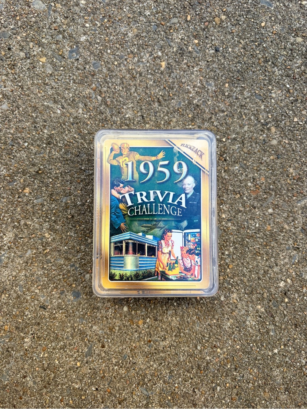 1959 Trivia Challenge Card Game - Vintage-Style Blue Deck